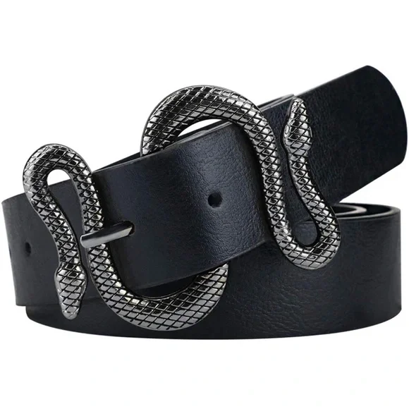 Vintage Leather Snake buckle belt NEW Think Vintage Online | Accessories | Vintage Leather Snake  main image 4